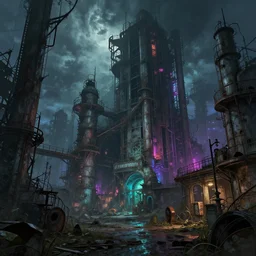 a beautiful hyperdetailed rendering of asylum city urbex industrial architecture by jean - baptiste - camille corot, matte painting otherworldly vice city cgsociety tundra magic realism forest neon noir, archdaily, wallpaper, highly detailed, trending on artstation.