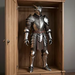 dragonborn armor being left off on a wardrobe, photorealistic 3 d octane render, unreal engine