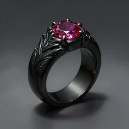 black ring with an ruby inlay, grim - lighting, high - contrast, intricate, elegant, highly detailed, digital painting, artstation, concept art, smooth, sharp focus, illustration