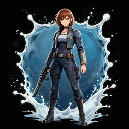 scp mtf agent, splash image, digital art