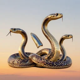Jeweled serpents in the sunset