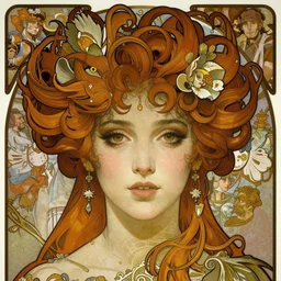 realistic detailed face portrait of young Gothic Vampire Queen Marie Antoinette by Alphonse Mucha, Ayami Kojima, Yoshitaka Amano, Charlie Bowater, Karol Bak, Greg Hildebrandt, Jean Delville, and Mark Brooks, Art Nouveau, Pre-Raphaelite, Neo-Gothic, gothic, Art Nouveau, intricate fine details, exquisite, rich deep moody colors