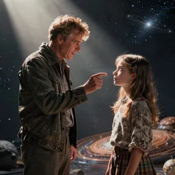 a time traveller teaching her younger self the mysteries of the universe