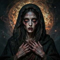 the transcendent being embodying fear of the stares, photorealistic, detailed photography, divinity, awful, cosmic horror, religious art, blasphemous