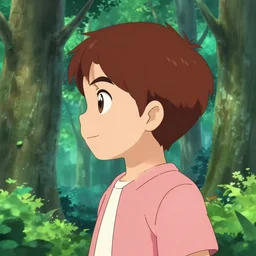 tadashi from big hero 6 infront of a forest, profile picture