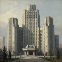 A mysterious futuristic brutalist soviet city by George Stubbs zdzisław beksiński