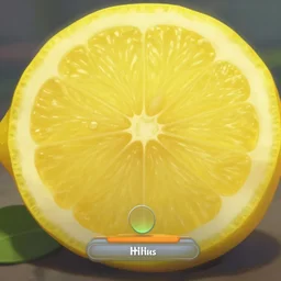 a very close - up lemon, in concept art of main menu loading screen background. for russian mmorpg by katauri, artstation, behance, style of hearthstone