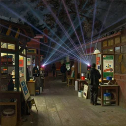 painting of lasers in a china shop, by krøyer, dramatic lighting, intricate detail