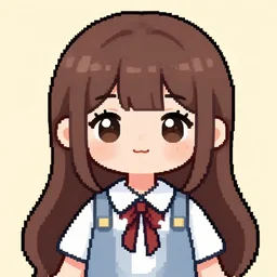 cute anime girl pixel art