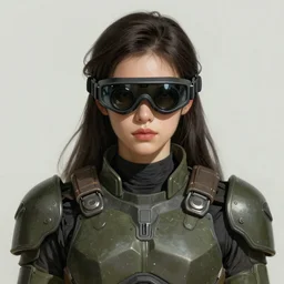 a professional painting of a beautiful young female, clothed in stealth armor, nightvision goggles, olive skin, long dark hair, beautiful bone structure, symmetrical facial features, intricate, elegant, digital painting, concept art, smooth, sharp focus, illustration, from Metal Gear, by Ruan Jia and Mandy Jurgens and Artgerm and William-Adolphe Bouguerea
