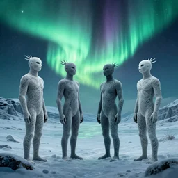 eskimo dreams, 4 k, intricate detailed, surreal, aurora borealis