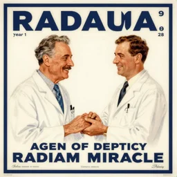 year 1 9 2 8 commercial poster for radium miracle cure