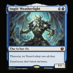 high detail painting of a magic the gathering the weatherlight from tempest expansion