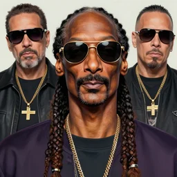 a perfect portrait of snoop dogg wearing sunglasses, art by boris vallejo and greg danton and denys tsiperko, detailed, hyperrealism, artstation