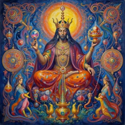 the sacred dmt king by alex grey by GEOGLYPHIKS by FABIÁN JIMÉNEZ by MICHAEL DIVINE by AMANDA SAGE in the style of oil painting visionary art, intricate artwork by Tooth Wu and wlop and beeple. , trending on artstation, greg rutkowski very coherent symmetrical artwork, oil painting