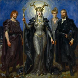 ancient mystic time lord, archon, attractive female, character design, painting by steve ellis, alex grey, greg rutkowski, carl larsson, tom of finland