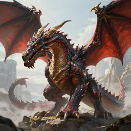 supreme bahamut dragon, fantasy art, 8 k,