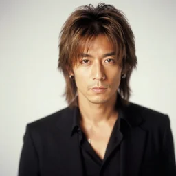 photoshoot of a japanese mick jagger, 5 0 mm, soft focus