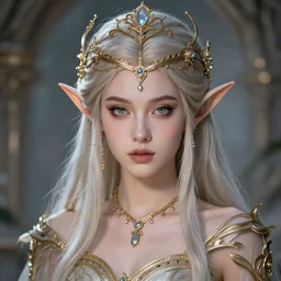 Beautiful Elven Princess Portrait, fantasy style, intricate