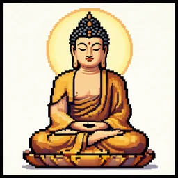 buddha pixel art