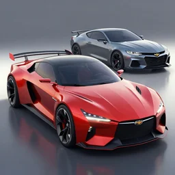 sports car concept based on nissan and chevy sports car body styles, concept car, car design, trending on artstation, concept art, by scott robertson and khyzyl saleem