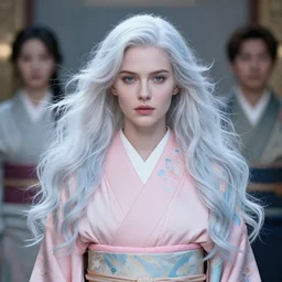 dreamlike luxury stunning gorgeous harrison ford woman portrait, pale pink and blue kimono long hair windy, art by artgerm, wlop, loish, ilya kuvshinov, 8 k hyperrealistic, hyperdetailed, beautiful lighting, detailed background, depth of field, symmetrical face, frostbite 3 engine, cryengine,
