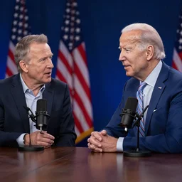 Joe Biden as a guest on the Joe Rogan podcast