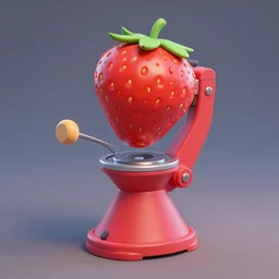 strawberry fighting machine, artstation,