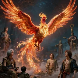 a phoenix flying in an epic scene, bio luminescent, plasma, by ruan jia and artgerm and range murata and wlop and ross tran and william - adolphe bouguereau and beeple. key art. fantasy illustration. award winning, artstation, intricate details, realistic, hyperdetailed, 8 k resolution.