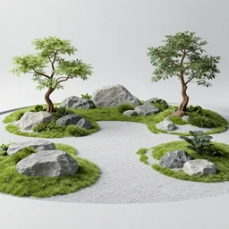 cyberpunk zen garden