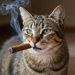 cigar smoking cat