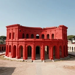 spqr roman palace temple, fully restored, newly built reconstructed, covered in red. 8 k hd instagram photo at behance, epic cinematic movie shot, 1 9 9 0 s. adobe lightroom, photoshop