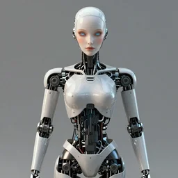 humanoid robot god, highly detailed, expressive eyes, beautiful symmetric body, perfect proportions, highly intricate, art by Boris Vallejo and alex gray