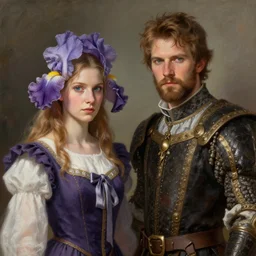 portrait painting iris von everec and olgierd von everec, pc game, artstation, detailed