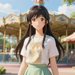 anime girl based theme park, by jeremy mann, by alphonse mucha, by boris vallejo, hyper realistic, photorealistic, hd, 8 k, unreal engine, detailed, vibrant,, cinematicunreal engine, trending on artstation, photorealistic, octane, hyper detailed, trending on deviantart