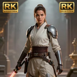 lady jedi, art station, 4 k, extremely detailed