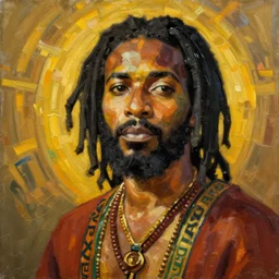 rastafarian oil painting, 4K