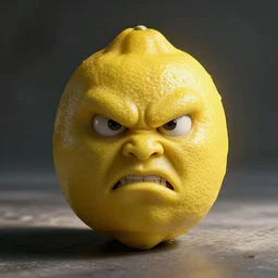 an angry lemon