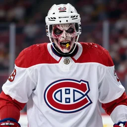 scary anime Portrait of horrific Youppi the Habs Montreal Canadiens Mascot as a very dead powerful and violent pokemon, Youppi eating Boston Bruins Bear Logo, lots of blood, highly detailed anime, high evolution, 1990s, haunted shiny legendary, darkness, smooth, sharp focus, dynamic lighting, intricate, trending on ArtStation, stuff of nightmares, illustration pokemon, art by WLOP