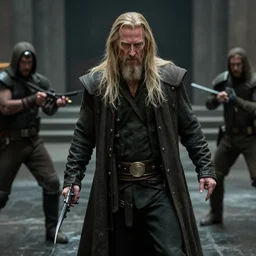 gandalf in the new john wick movie, action scene.