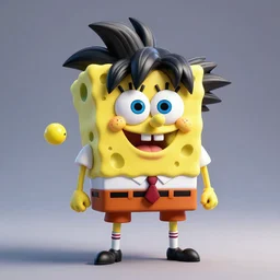 goku spongebob, 3 d render, octane, weta, ilm