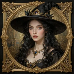An extremely beautiful pre-raphaelite ornate portrait of a very beautiful witch, surreal, ultradetailed, intricate, elegant, digital art painting, smooth, sharp focus, magazine art cover illustration, regal, award winning picture, extremely detailed masterpiece, sense of awe, featured on Artstation, Artgerm, ethereal bubbles, Aetherpunk, atmospheric lightning, Exquisite, floral details, 8K detail post-processing, oil painting