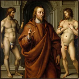 ermine as a monk, by davinci, by michelangelo, renaissance oil painting