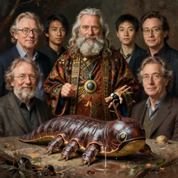 zoological portrait of old king slug by kuldar leement and ruan jia and brad rigney and micha karcz and brad rigney