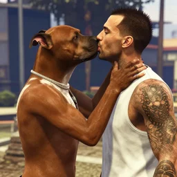 pitbull kissing mr. worldwide in gta, gtav