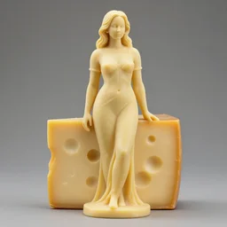 a Jennifer Lawrence statue made of cheese