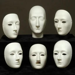 infinite faceless masks observing you by rene magritte and salvadore dali