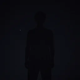 total darkness emerging from the night