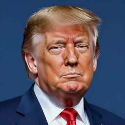 donald trump painted in the style of aramaki, shinji