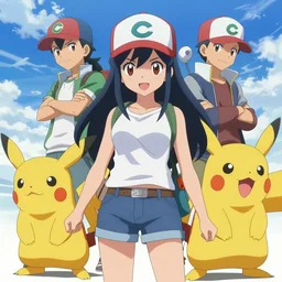 woman anime gigrl team hypno hilda pokemon trainer 4k